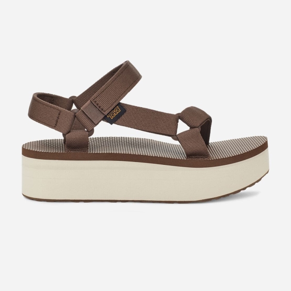 Hungary Teva Flatform Universal - Női Platform Szandál Sötét Barna - 713-IJZSC